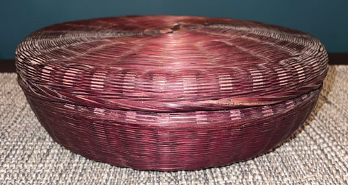 Antique Chinese Woven Sewing Basket