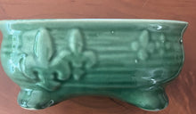 Load image into Gallery viewer, Vintage MCM Fleur-de-lis Green Planter