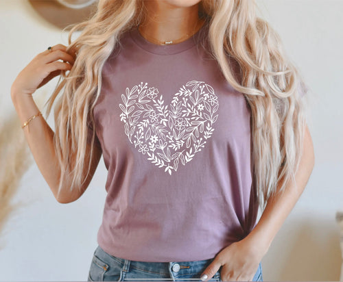 Floral Heart Tee