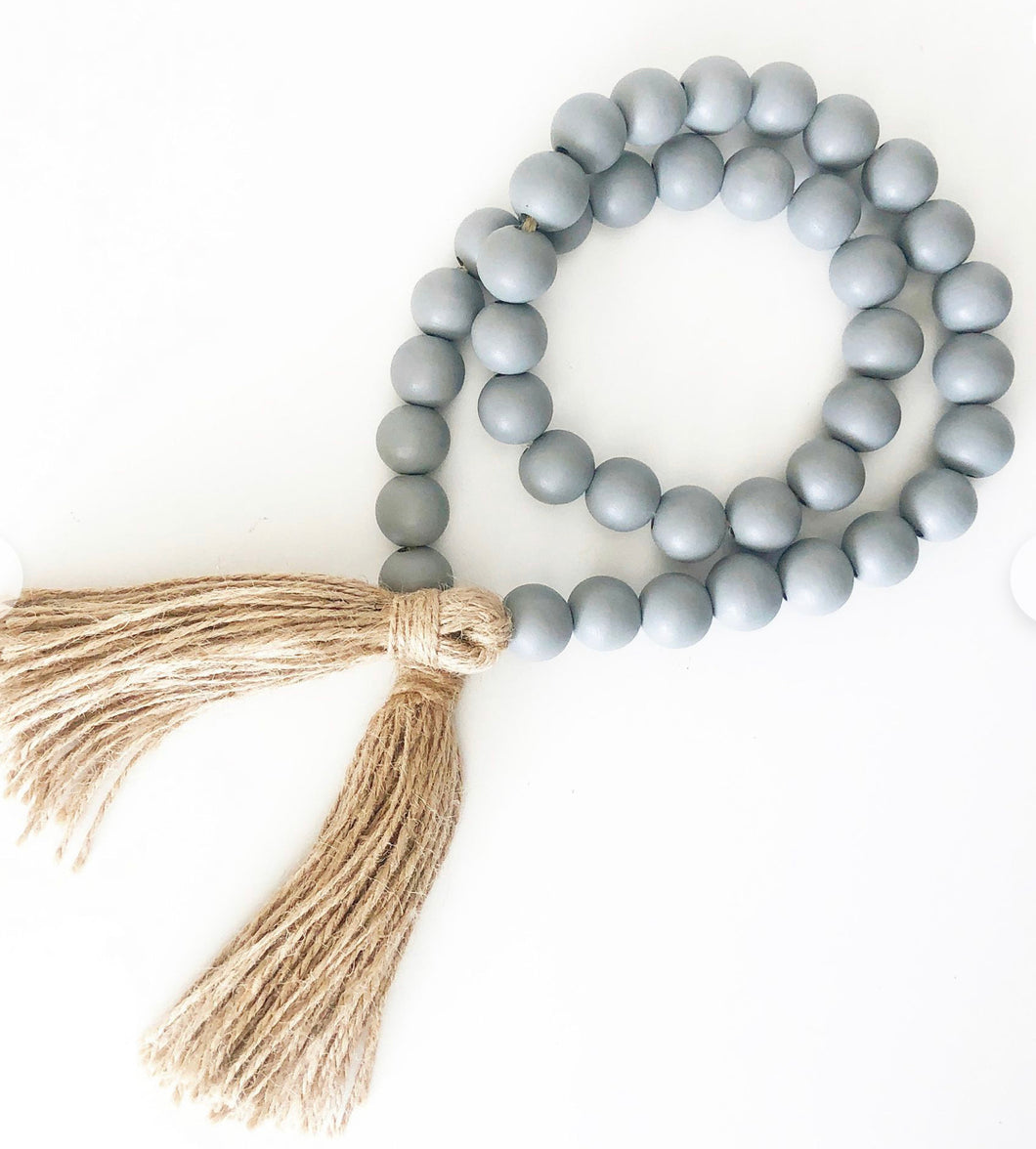 Wood Beads - Grey