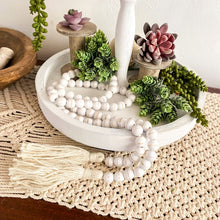 Load image into Gallery viewer, White Wooden Bead Garland