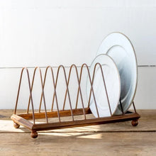 Load image into Gallery viewer, Copper Finish Metal Dish Rack