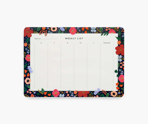 Rifle Paper Co. Weekly Desk Pad - Wild Rose