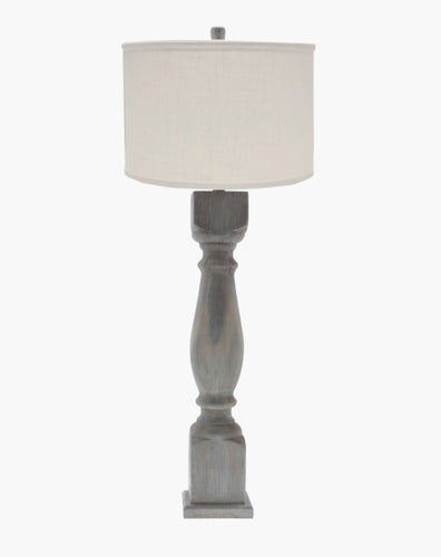 Washed Wood Tall Table Lamp