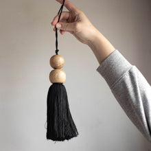 Load image into Gallery viewer, Mango Wood Tassel - Black