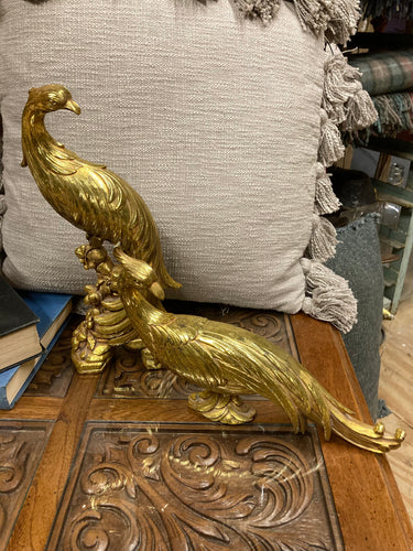 Vintage Set of Gold Pheasants