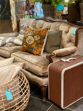 Load image into Gallery viewer, Taupe Velvet Loveseat