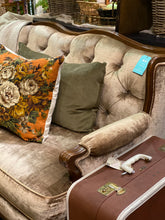 Load image into Gallery viewer, Taupe Velvet Loveseat